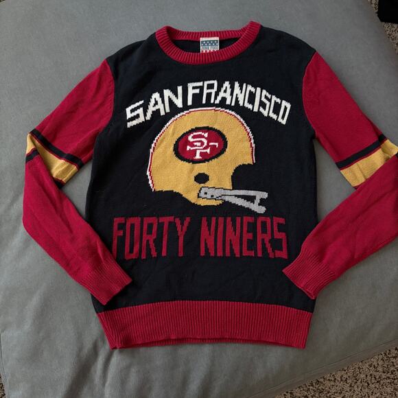 Football San Francisco Vintage NFL Junkfood Sweater Mens Small Tailgate 49 - Picture 1 of 7